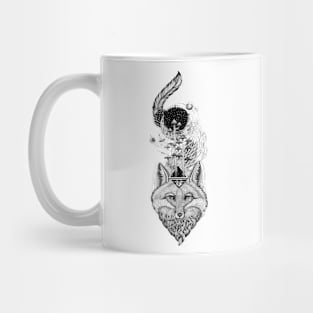 Space Fox Forest Moon Mug